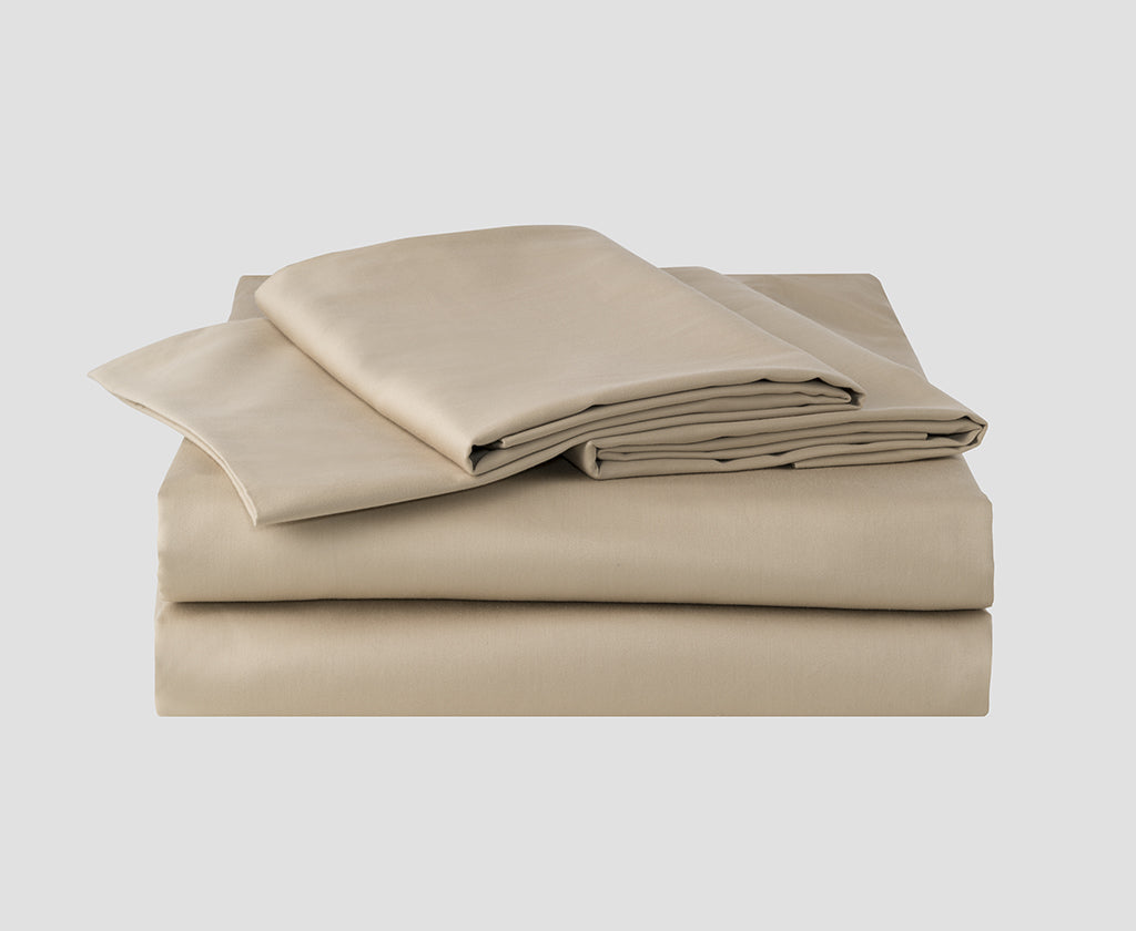 The Sumptuously Soft Sateen Sheet Set | Origanami by hülyahome Stone / Twin